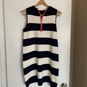 Eliza J Striped Blue and White Dress - Size 8